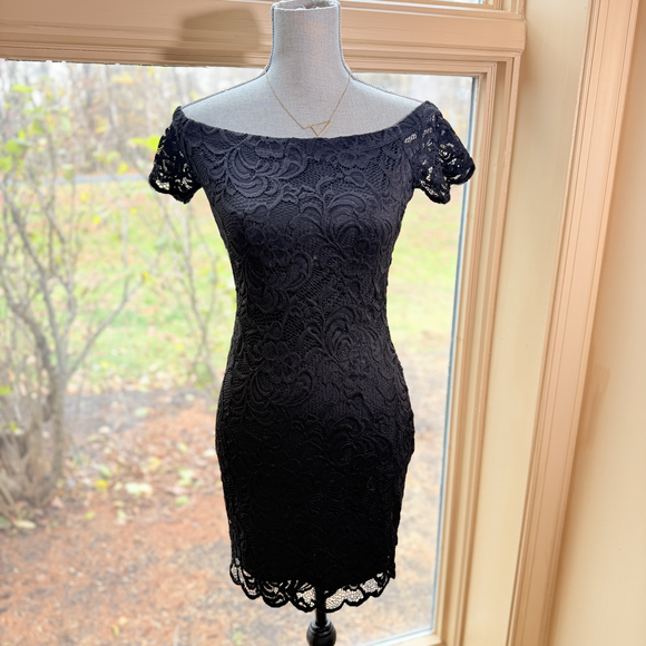 No label Dresses & Skirts - off shoulder lace mini cocktail dress bodycon black sexy goth regency style